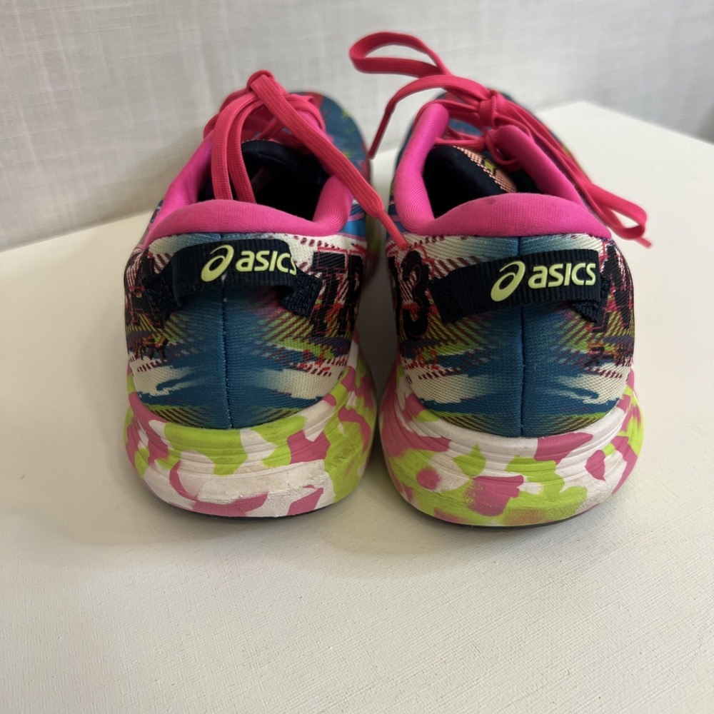ASICS Noosa Tri 13 Women's Running Shoe Size 10 Bright Colorful Pink Blue Green - Picture 4 of 11